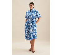 Kleid Druck Blau 48 (60.737612-0001-48)