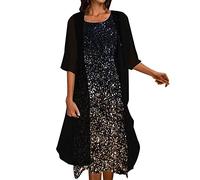 Kleid für Brautmutter Mit Jacke Hochzeit Kleidung Zweiteiler Frauen Abendkleider Schöne Hochzeit Brautmutterkleider Elegant Festliche Kleid Hochzeitskleid Damenkleider, Hochzeitskleider für Gäste