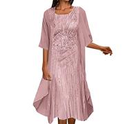 Kleid für Brautmutter Mit Jacke Hochzeit Kleidung Zweiteiler Frauen Abendkleider Schöne Hochzeit Brautmutterkleider Elegant Festliche Kleid Hochzeitskleid Damenkleider, Hochzeitskleider für Gäste