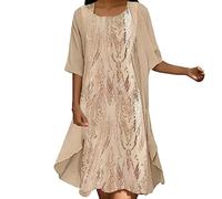 Kleid für Brautmutter Mit Jacke Hochzeit Kleidung Zweiteiler Frauen Abendkleider Schöne Hochzeit Brautmutterkleider Elegant Festliche Kleid Hochzeitskleid Damenkleider, Hochzeitskleider für Gäste
