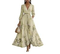 Kleid Hochzeitsgast Damen, Outfit Konfirmation Damen Gast Abendkleider Elegant Lange Kleider Für Hochzeit Cocktailkleid Brautjungfernkleid Kleid Lang Übergröße Wickelkleid Chiffonkleid Abendkleid