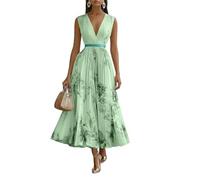 Kleid Hochzeitsgast Damen, Outfit Konfirmation Damen Gast Abendkleider Elegant Lange Kleider Für Hochzeit Cocktailkleid Brautjungfernkleid Kleid Lang Übergröße Wickelkleid Chiffonkleid Abendkleid