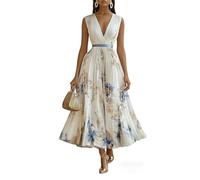 Kleid Hochzeitsgast Damen, Outfit Konfirmation Damen Gast Abendkleider Elegant Lange Kleider Für Hochzeit Cocktailkleid Brautjungfernkleid Kleid Lang Übergröße Wickelkleid Chiffonkleid Abendkleid