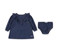 Kleid & Hose LEVI'S KIDS "LVG WILD WEST RUFFLE DRESS", Mädchen, Gr. 3M (62), schwarz wave, Denim/Jeans, Obermaterial: 100% Baumwolle, KOB Set-Artikel, mit Rüschenbesatz, for Girls (77412735-3M) schwar