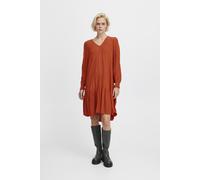 Midikleid ICHI "Kleid IHCALOVA", Damen, Gr. 40, N-Gr, rot (rooibos tea), Obermaterial: 100% Viskose CV., Kleider Midikleid (18481740-40) rooibos tea