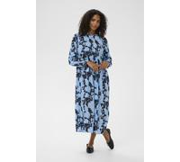 Midikleid KAFFE "Kleid KAsasia", Damen, Gr. 36, N-Gr, blau snake flower, Obermaterial: 50% Viskose CV. 50% Viskose LENZING ECOVERO CV LenzEcov., Kleider Midikleid (77393932-36) blau snake flower