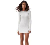 Kleid Knielang Damen - Einfarbiges GroßEs RüCkenfreies Damen-SchnüRkleid Kleid Langarm Damen Elegant