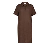 Polokleid CARTOON "Damen mit Eingrifftaschen", Damen, Gr. 38, Normalgrößen, dunkelbraun, Obermaterial: 95% Polyester, 5% Elasthan, gerade kurz, V-Ausschnitt, Kleider (97151761-38) dunkelbraun