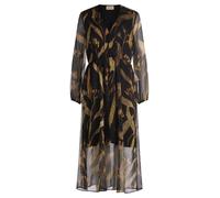Cartoon Midikleid Damen Langarm Schwarz Größe 42