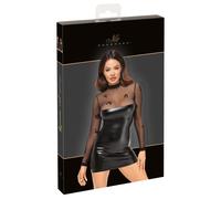 Kleid Libido Exclusive im edlen Material-Mix - Noir