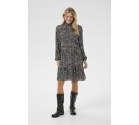 Midikleid KAFFE "Kleid KAriani", Damen, Gr. 42, N-Gr, schwarz, turtledove graphic dot, Obermaterial: 100% Viskose LENZING ECOVERO CV LenzEcov., Kleider Midikleid (37095254-42) schwarz, turtledove grap