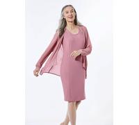 Kleid mit feinem Chiffonjäckchen rosa 50