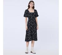 Kleid mit quadratischem Ausschnitt und Liberty-Print XS