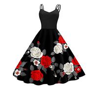 Kleid Mit Schlitz Maxikleider Damen Sommer,Strandkleid Damen Große Größen T-Shirt Kleid Große Größen Lässige Maxikleid mit Tasche Kleider V-Ausschnitt Knopfleiste Kleider Tunikakleid Festlic