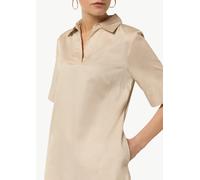 Kleid mit Tunika-Ausschnitt und Hemdkragen beige 42