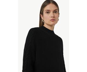 Kleid mit Zopfmuster-Detail schwarz XL