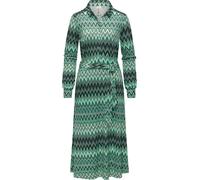 Blusenkleid RAGWEAR "Plantee Print", Damen, Gr. M (38), Normalgrößen, grün, Jersey, Material: 95% Viskose, 5% Elasthan, figurumspielend kniebedeckend, Rundhals, Ärmel ohne Ärmelschlitz, Kleider Blusen