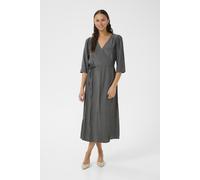 Midikleid KAFFE "Kleid KAmira", Damen, Gr. 38, N-Gr, schwarz (schwarz oyster), Obermaterial: 50% Viskose CV. 50% Viskose LENZING ECOVERO CV LenzEcov., Kleider Midikleid (96828437-38) schwarz oyster