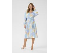 Midikleid CREAM "Kleid CRCassia", Damen, Gr. S/M, N-Gr, blau (blau watercolor), Obermaterial: 100% Viskose CV., Kleider Midikleid (16430731-SM) blau watercolor