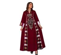 Kleid, Robe, Volle Länge, Islamische Robe, Gebet, Bestickt, Kaftan, Ethnische Mode, Damen