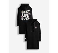 Kleid - Rückenprint - schwarz XS