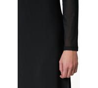 Mesh-Kleid im Slim Fit mit Wasserfall-Ausschnitt schwarz 38