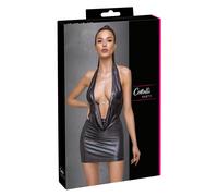 Kleid silber mit Wasserfallausschnitt S