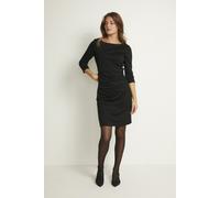 KAFFE Kleid KAsara Damen Kleid Slim Fit Festlich Elegant Cocktail 3/4 Arm Black Deep XXL