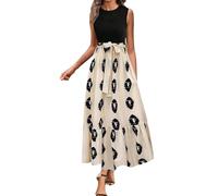 Kleider Damen Elegante Sommerkleid,Sommerkleid Damen Elegant Lang Kleid Kurzarm Sommer Festliche Kleider Festliche Boho Business Hohe Taille Freizeitkleider Casual Mode Partykleider Sommerkleider