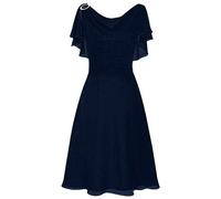 Kleider Damen Festlich Elegant Cocktailkleid Rüschen One-Shoulder Sexy Chiffonkleid Sommerkleid Elegante Kleid für Frauen Hochzeit Gast Brautjungfernkleider Ballkleider Abendkleid Prom Partykleid
