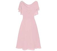 Kleider Damen Festlich Elegant Cocktailkleid Rüschen One-Shoulder Sexy Chiffonkleid Sommerkleid Elegante Kleid für Frauen Hochzeit Gast Brautjungfernkleider Ballkleider Abendkleid Prom Partykleid