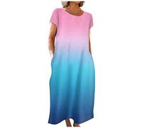 Kleider Damen Festlich Elegant Tshirt Damen Knebel Mund Extrem Female Strickkleid Kleid Damen Elegant Für Hochzeit Niedriger Lässig Ärmellos Langes Kleid,Light Blue,S