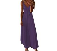 Kleider Damen Sommer only Sommerkleid Maxi Trägerkleid Leicht und Luftig Kleider Sommer Elegant Kleid Große Größen Strandkleid A-Line Sommerkleider Locker Swing Kleid grün Damen Langarm