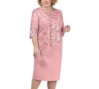 Kleider FüR Besondere AnläSse Kleid Plus Size Strickkleider Damen 2024 Kleider FüR Mollige Brautkleid Kommission Strickkleid Damen Creme Hochzeitskleider Prinzessin Glitzer Kleid A Linie Knielang