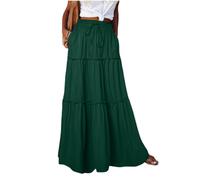 Kleider für Mollige Frauen Festlich Röcke Women Sommer Fließen Elegant Formell Grosse Groessen Polyester Grün 2XL