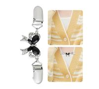 Kleiderklammer - elegant und retro in Schmetterlingsform, sicherer Haarreif | Taillen-Clip für Damen-Strickjacke - für Westen, Oberteile, Revers von Hosen und Mänteln, Se référer au descriptif, Zink