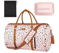 Kleidertasche für Reisen, umwandelbare Handgepäcktasche, große Reisetaschen für Frauen, 2-in-1 hängende Koffer, Anzug, Reisetaschen für Damen und Herren, 3-teiliges Set, A-Rosa Leopard
