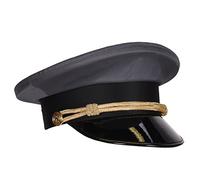 Kleidung zum Feiern Chauffeur-Mütze grau mit Kordel & Lackschirm | Hochzeits Fahrer Mütze | Größe 59 (59)