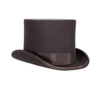 Kleidung zum Feiern Edeler Zylinder aus Wollfilz | Farbe Dunkelgrau | ca. 14cm hoch | Royal Ascot | festes Material | hochwertige Verarbeitung (Medium | KW 56-57 cm)