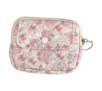 Kleine Aufbewahrungstasche Floral Münztaschen Make-up Tasche Geldbörse Karte Cartoon Brieftasche Ersatz Lippenstift für Mädchen schöne gesteppte Beute kleine Lagerung floral Brieftasche Handtasche