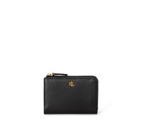 Kleine Bi-Fold-Brieftasche aus Leder EINHEITSGROESSE Black