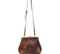 Kleine Bügeltasche aus Leder.