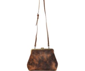 Kleine Bügeltasche aus Leder.