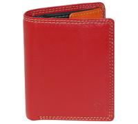 kleine bunte Börse in Multicolor mit RFID Schutz rot