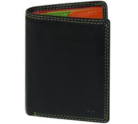 kleine bunte Börse in Multicolor mit RFID Schutz schwarz
