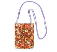 Kleine Crossbody-Tasche für Damen, Handy-Geldbörse, Mini-Handygeldbörse, "I Love Pizza"-Handytasche