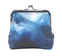 Kleine Geldbörse aus Leder mit blauem Farbverlauf, praktische Mini-Kartenhalter, Geldbörse für Männer, Frauen, Reisen