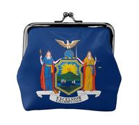 Kleine Geldbörse mit New York-Flagge, Damengeldbörse für Damen, kleine Damengeldbörse, kleine Make-up-Tasche für Geldbörse, Schwarz , Einheitsgröße, Taschen-Organizer