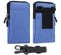 kleine gürteltasche Herren Handy Blau, Universal Mini Umhängetasche Phone Bag, 6.9" Universal Handy gürteltasche Outdoor Sport Hüfttasche Lauftasche Handytasche Geldbörse Brieftasche Crossbody Purse