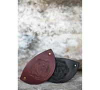 Kleine Haarspange aus Leder mit Wikinger-Motiv & Metall-Clip